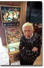 Aaron Spellin and his family Pinball Machine
