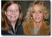 Lori meets Farrah @ the backstage door of Bobbi Boland in NYC