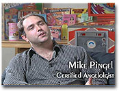 Mike Pingel, creator and owner of charliesangels.com from a scene on Columbia/TRI-Star Home Video DVD release of CHARLIE'S ANGELS: THE COMPELET FIRST SEASON bounes feature ANGELS FOREVER - on DVD out May 27th. 